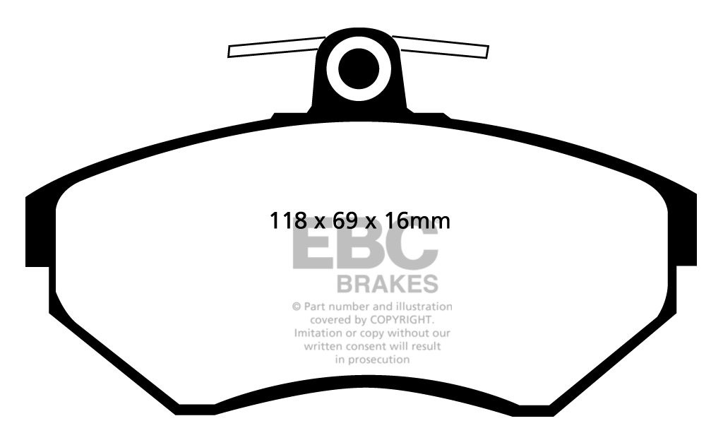 EBC Brakes VW Passat 3B/3BG 1.8 97-98 Remblokken voorzijde