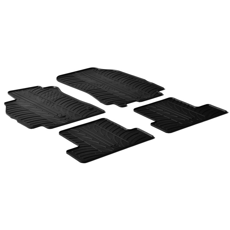 Rubber car mats set  Renault Megane III Coupé 2008-2015 (T profile 4-pieces)