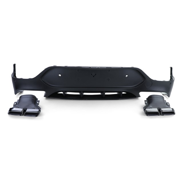 Diffuser passend voor Mercedes GLC C253 COUPE (2015-..) GLC63 Uitlaat sierstukken Zwart