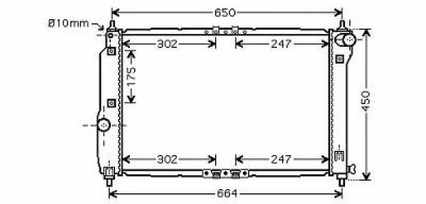 Radiator KALOS 02-04 600x415 1.4I/1.6I-16V +/-AC
