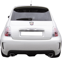 Dual exhaust without silencer Fiat 500 Abarth 1.4 T-Jet (135-160