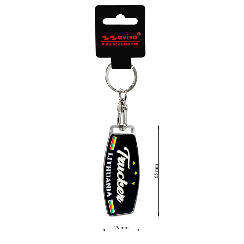 Stainless steel key chain - Trucker/Lithuania