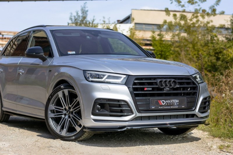 Voorspoiler passend voor Audi SQ5/Q5 S-Line MK11 Glanzend Zwart