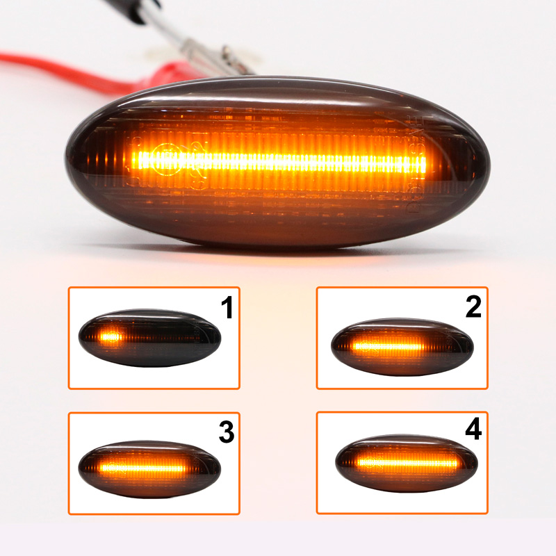 Set LED Side Indicators  Nissan miscellany - Smoke - incl. Dynamic Running Light