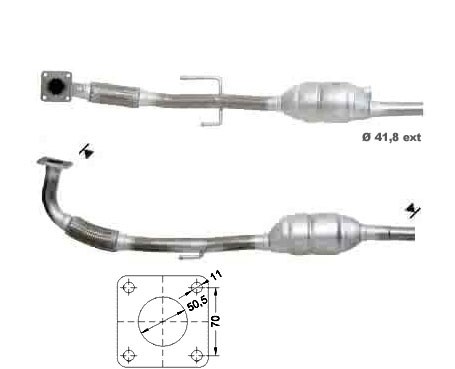 VW POLO 1.4i 1390 cc 40 Kw / 54 cv AKP Magnaflow CAT Bouwjaar: 1