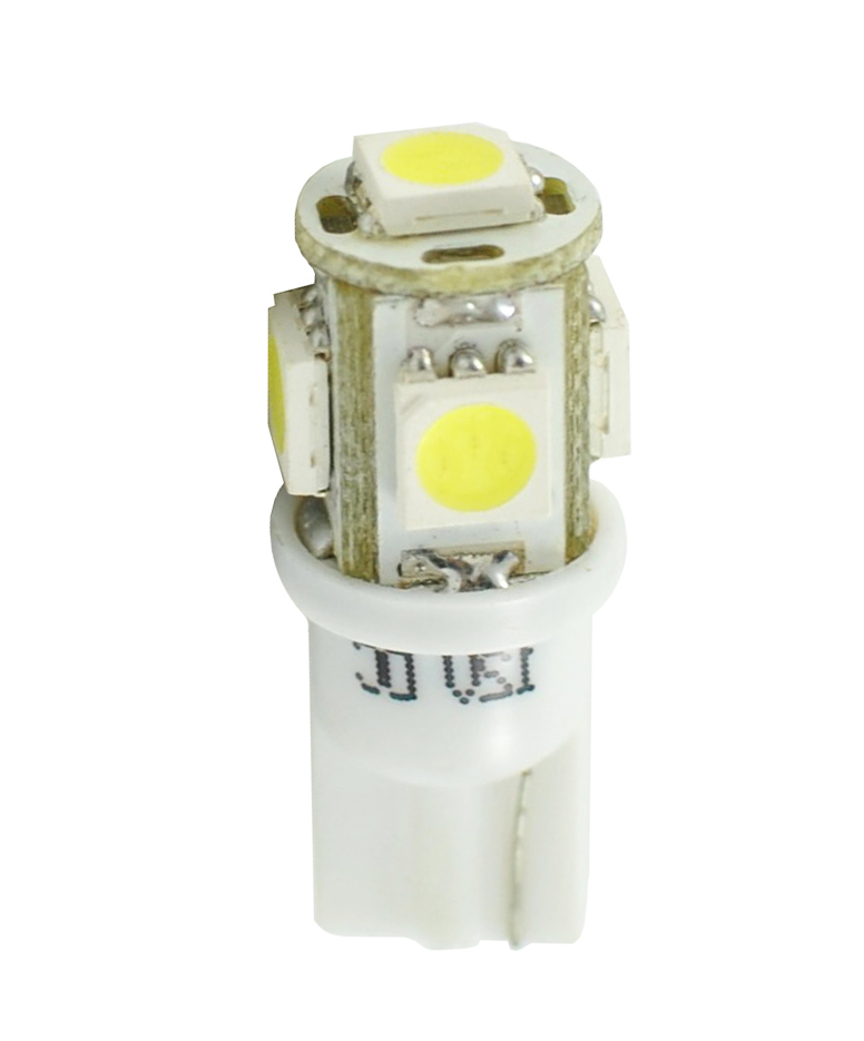 M-tech L054 Ice White LED T10 12v 5x SMD5050 2 stuks