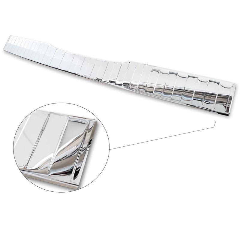 Chrome Stainless Steel Rear bumper protector  Mercedes Vito / V-Class 2014-2019 & Facelift 2019- 'Ribs' 'XL'