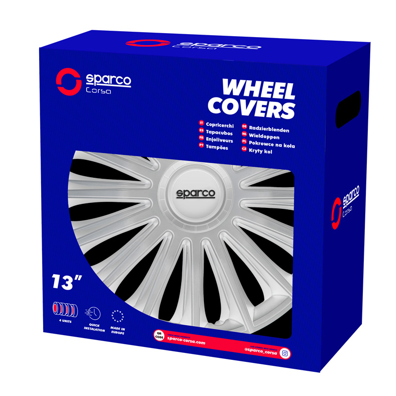 Sparco Wheel Covers Treviso - 16-inch - Silver - Set of 4 pieces