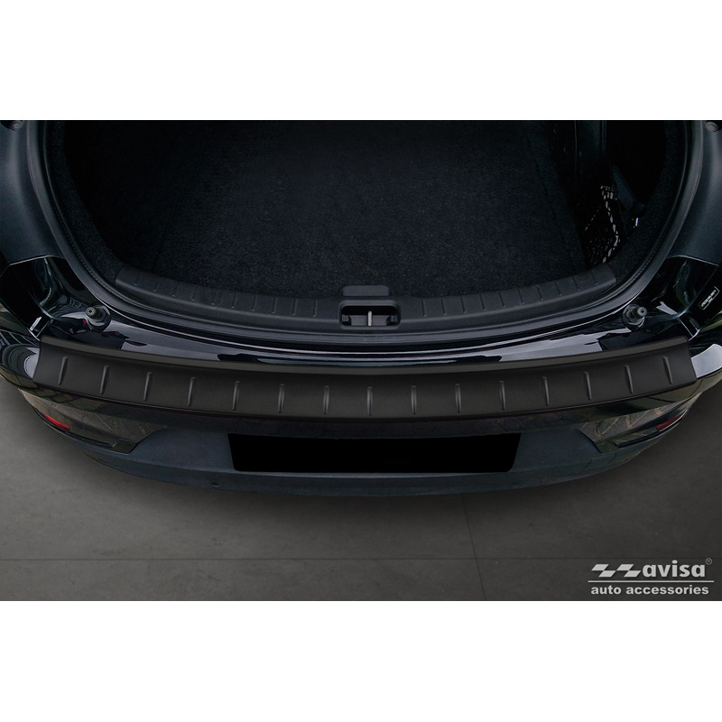 Matt Black Stainless Steel Rear bumper protector  Polestar 2 2019-2023 & Facelift 2023- 'Ribs'