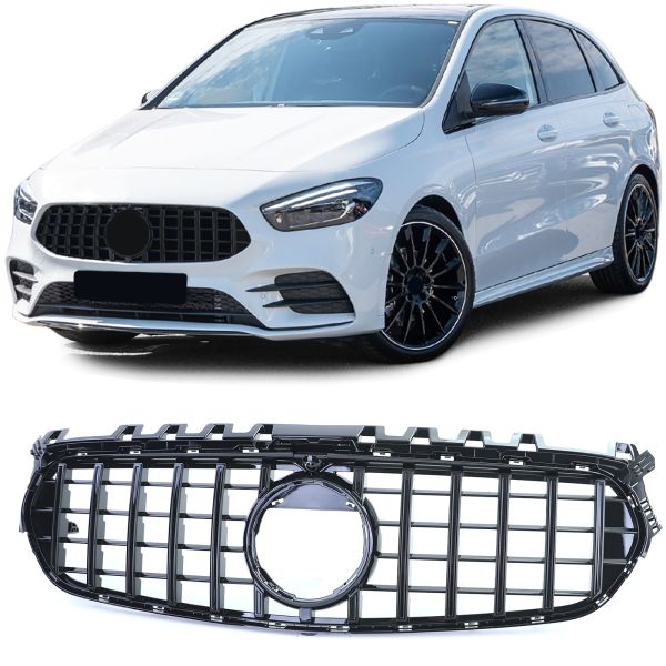 Grill passend voor Mercedes B Klasse W247 Zwart AMG Look