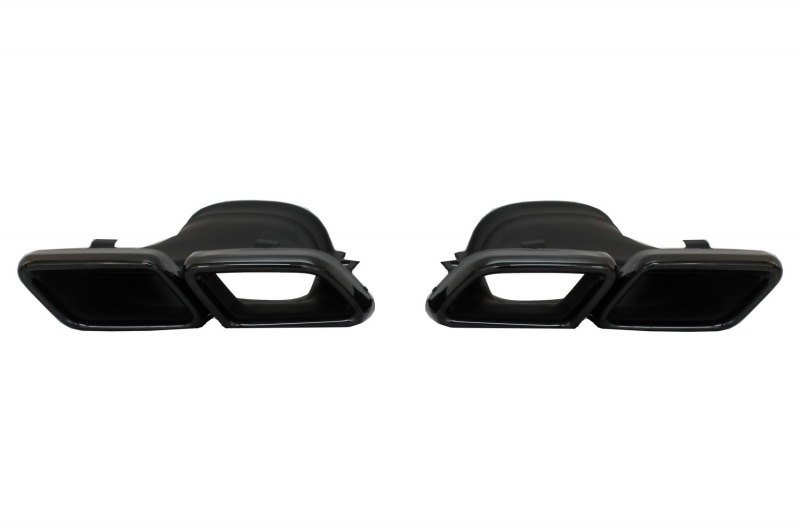 Diffuser passend voor Mercedes GLC X253 (2015-..) GLC63 incl. Uitlaat Stukken zwart