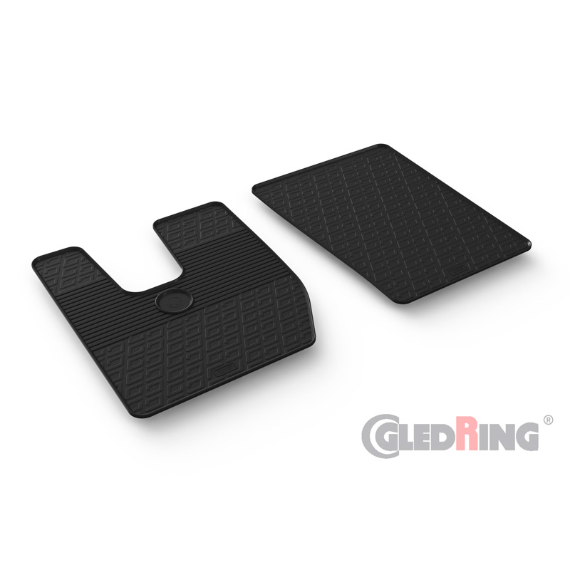 Rubber car mats set  Iveco S-Way 2019- (G profile 2-pieces + Mounting clips)