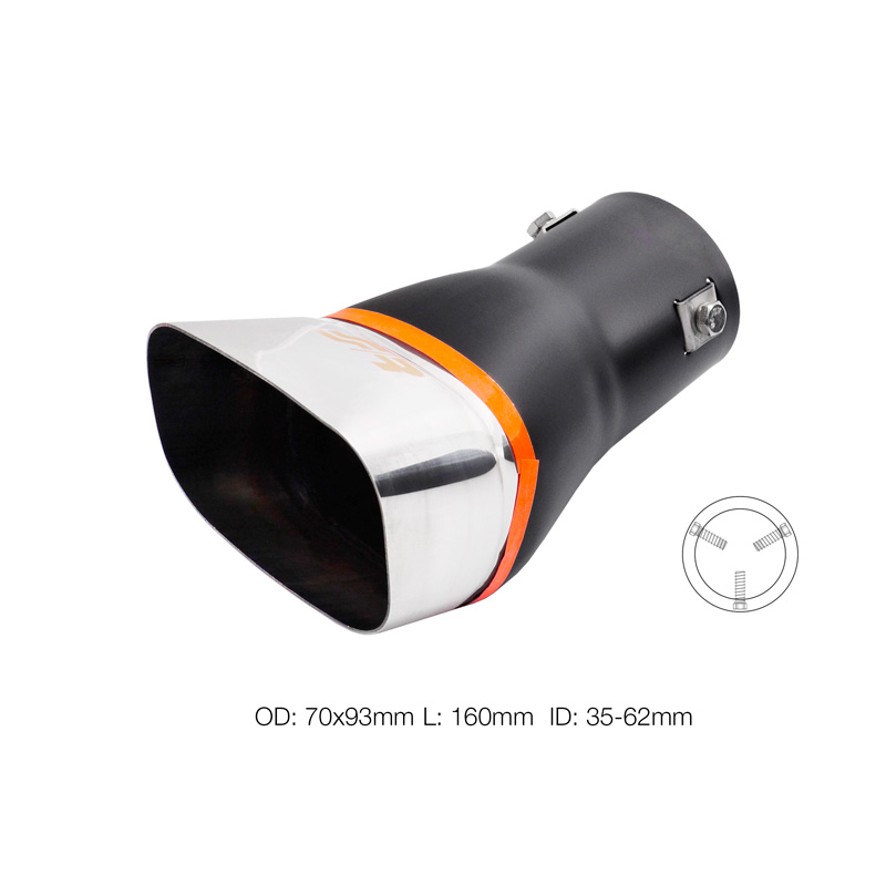 Simoni Racing Exhaust Tip DTM Inox - Ø93x70xL160mm - Installation 35-61mm