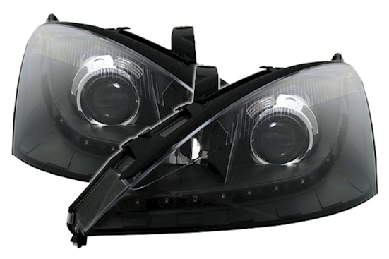 Headlights Ford Focus Angel Eyes 98-01 Black