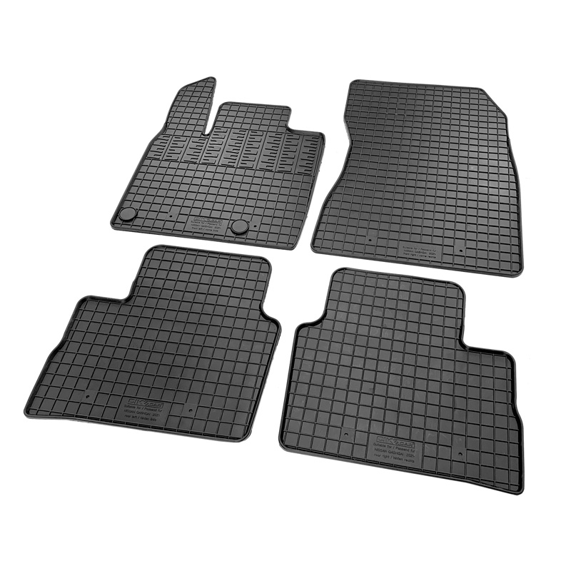 Rubber car mats set  Nissan Qashqai III (J12) 2021- (4-pieces + fixing system)