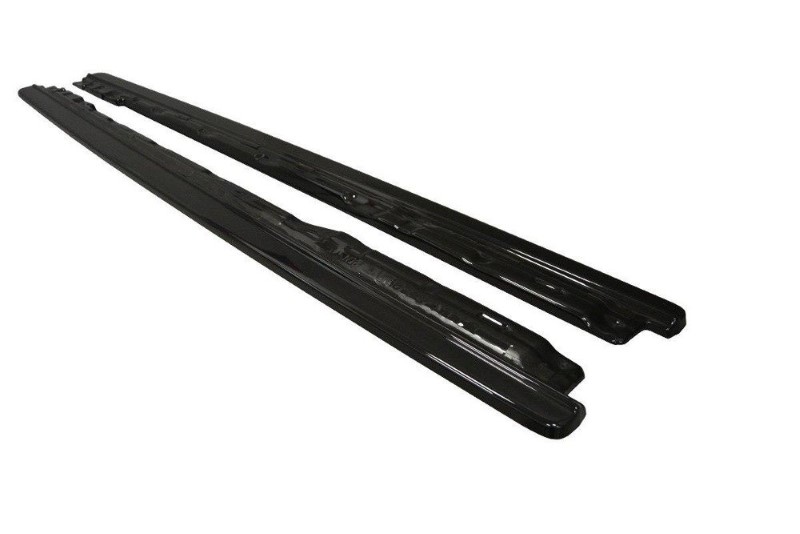 Zijskirts passend voor Audi S4 / A4 S-Line B9 Maxton Glanzend Zwart