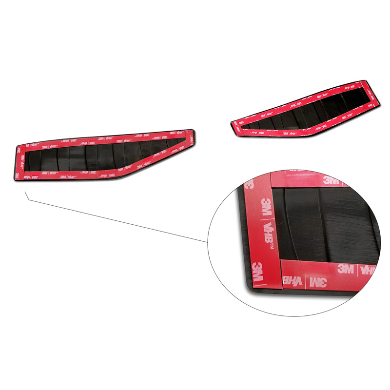 Black Stainless Steel Rear bumper protector  Ford Mustang Mach-E 2020- 'Ribs' (2-Pieces)