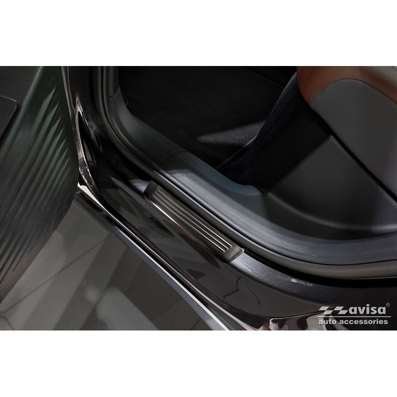 Black Stainless Steel Door sill protectors  Volkswagen ID.4 2020- - 'Special Edition' - 4-pieces