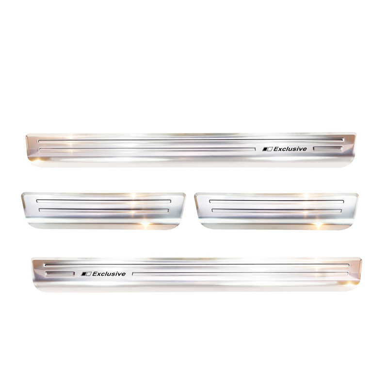 Inox door sill protectors  Volkswagen Touareg (CR7) 2018- Incl. Facelift - 'Exclusive' - 4-pieces