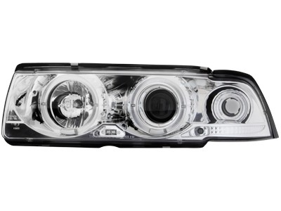 Headlights BMW E36 coupe angel eyes chrome