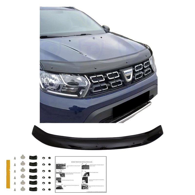 Bonnet Protector  Dacia Duster II 2018-2024 - Gloss black