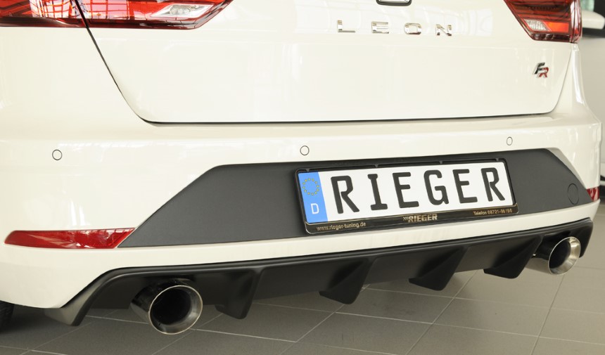 Diffuser passend voor Seat Leon FR (5F) Rieger sportuitlaat links + rechts