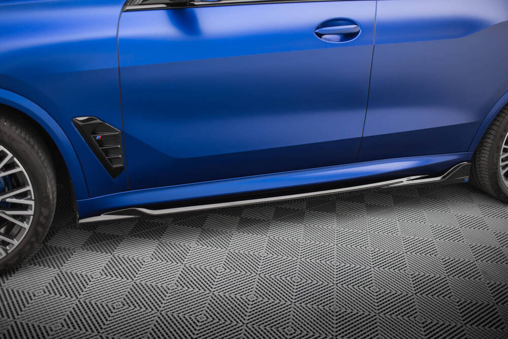 Zijskirts passend voor BMW X5 G05 M-Pack FL Maxton V.2 Glanzend Zwart