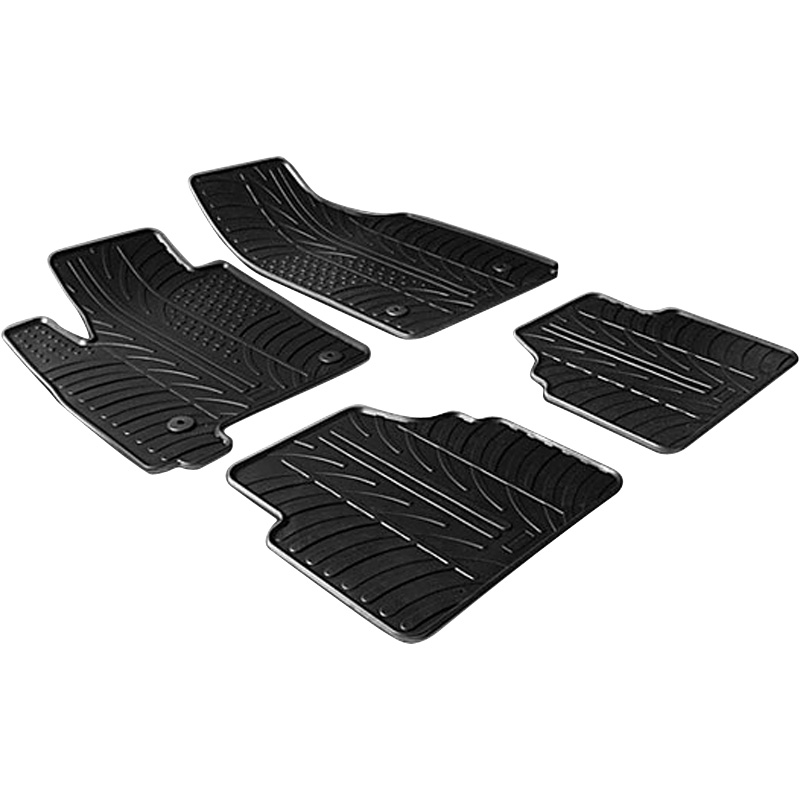 Rubber car mats set  Opel Meriva 2003- (T profile 4-pieces + mounting clips)