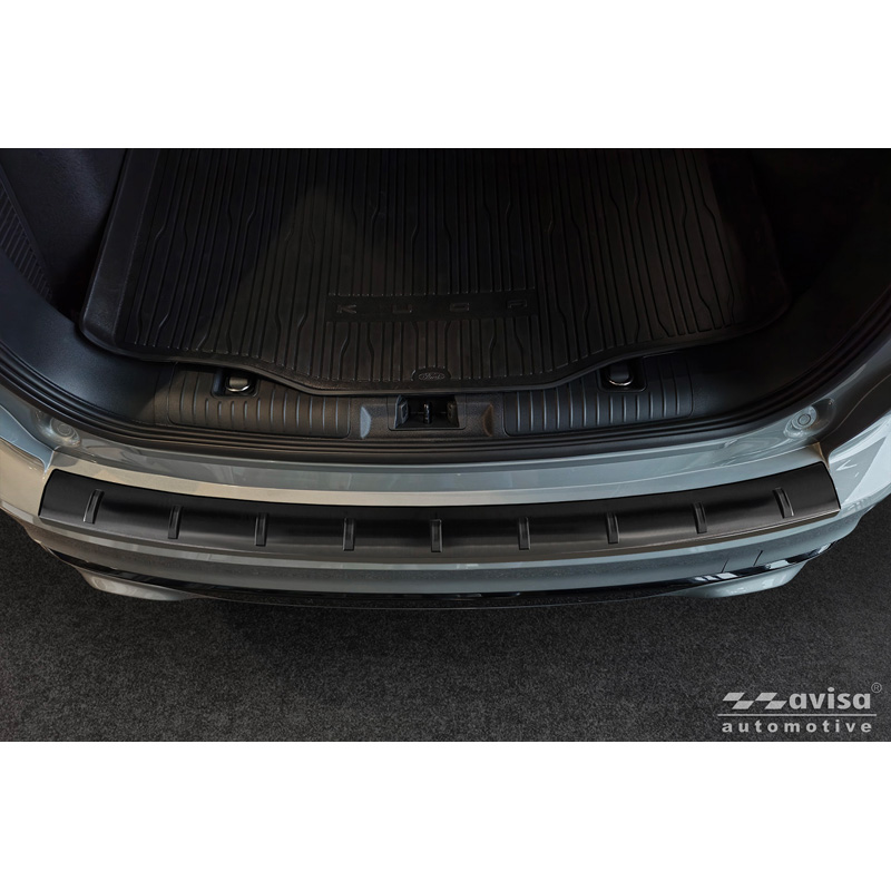 Avisa Stainless Steel STRONG EDITION Rear Bumper Protector  Ford Kuga III ST-Line / Vignale 2019-2024 & Facelift 2024- - Black