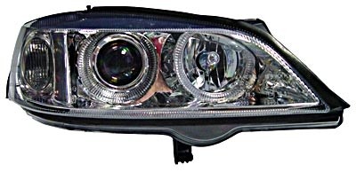 Headlights Opel Astra G Angel Eyes Chrome