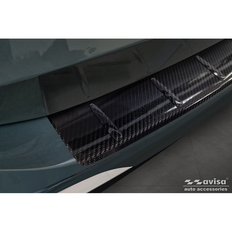 Real 3D Carbon Rear bumper protector  Volkswagen Tiguan III (CT1) 2024- 'Ribs'