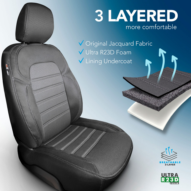 Original Design Textile seat covers 1+1  Ford Tourneo Courier 2014-