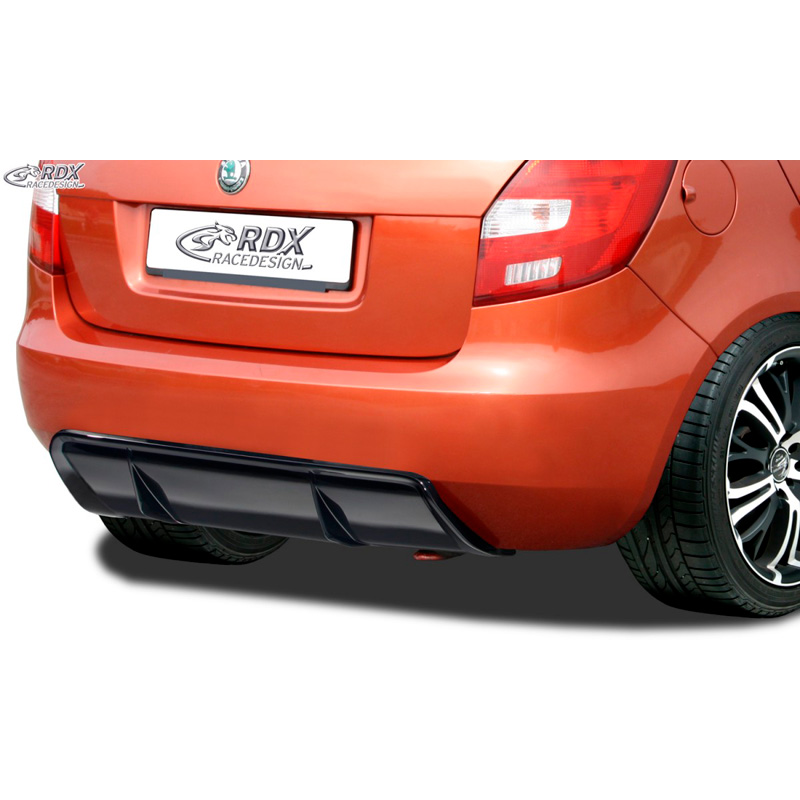 Rear bumper skirt 'Diffuser'  Skoda Fabia II HB (5J) 2007-2014 (ABS glossy black)