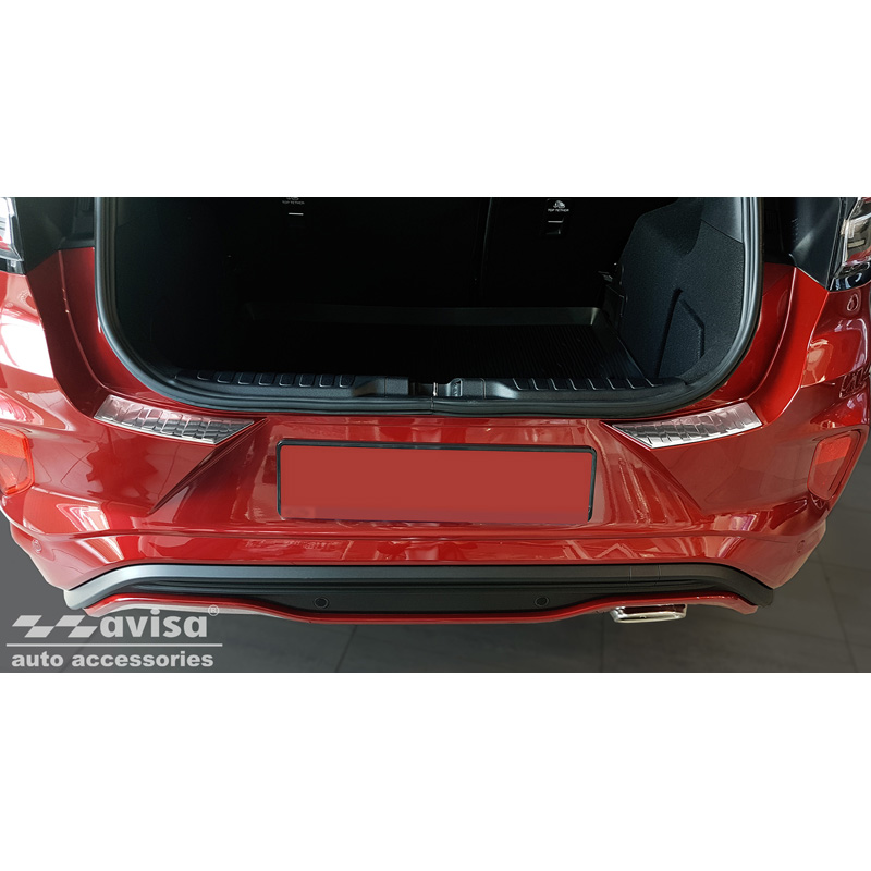 Stainless Steel Rear bumper protector  Ford Puma 2019- 'Ribs' (2-Pieces)