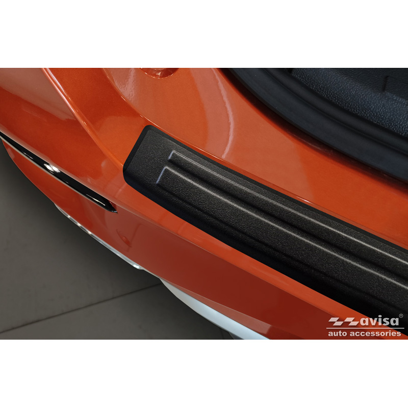 Matt Black Stainless Steel Rear bumper protector  MG ZS FL 2019-2024 'Lines'
