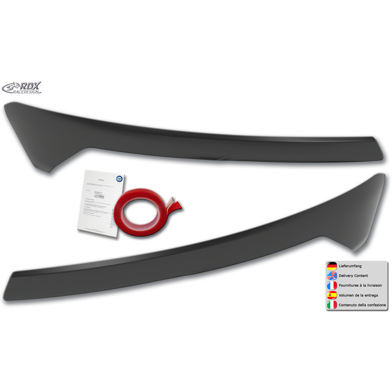 RDX Head light spoilers  Ford Transit Courier & Tourneo Courier 2023- (without LED indicators & DRL) (ABS)