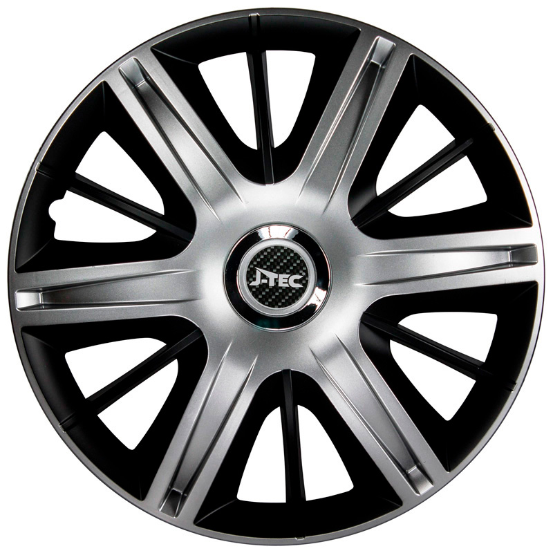 Set J-Tec wheel covers Maximus 16-inch silver/black + chrome ring
