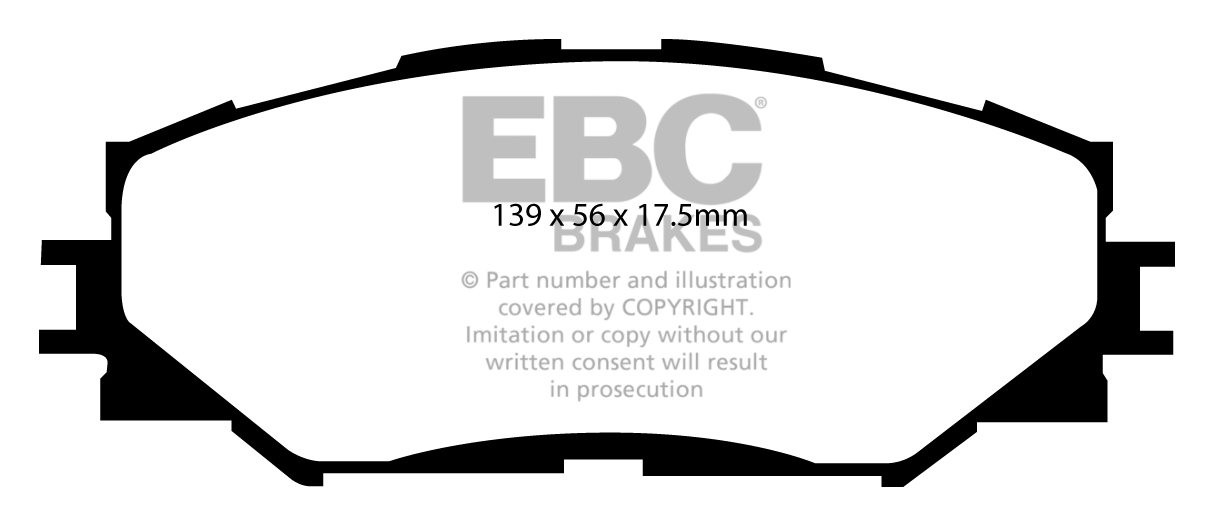 EBC Brakes TOYOTA Auris 1.4 2006-2009 Remblokken voorzijde