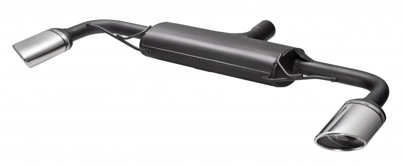muffler duplex Audi TT 8J 2007-2012 RVS eindstuk 120x80mm rond