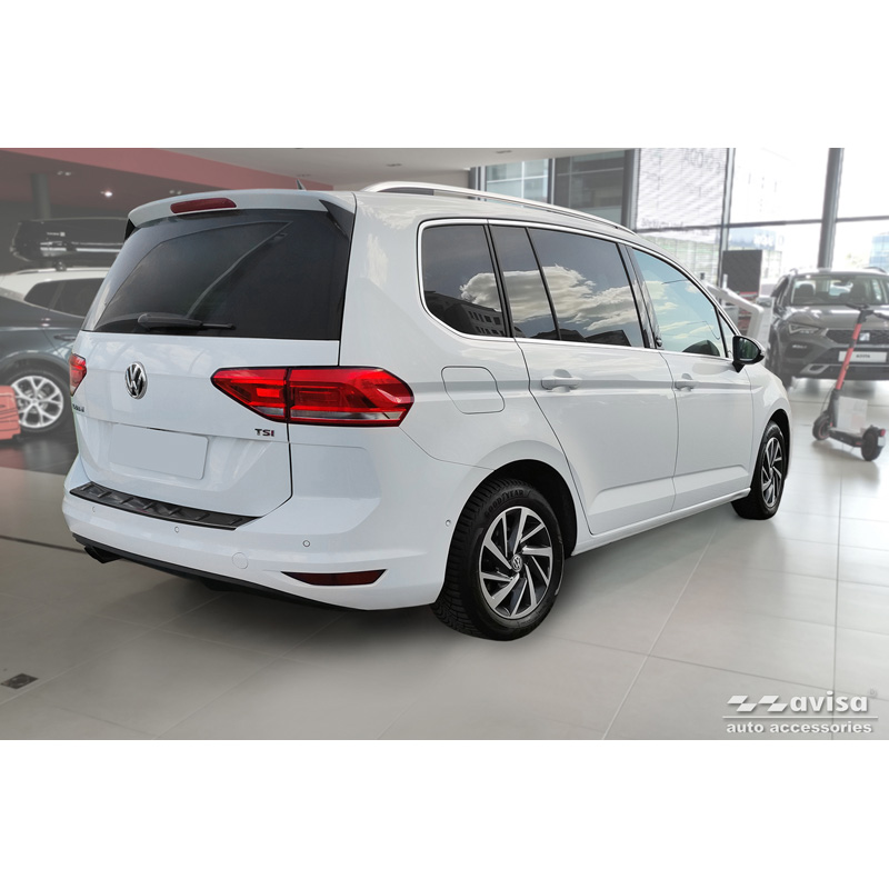 Avisa Black Stainless Steel Rear bumper protector  Volkswagen Touran III 2015- incl. R-Line 'STRONG EDITION'
