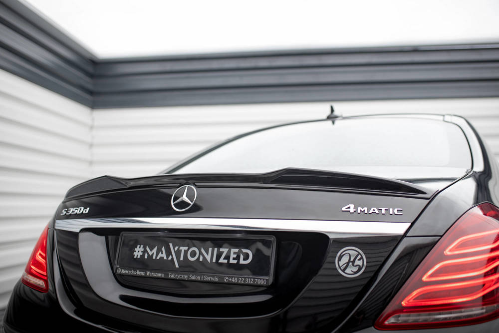 Spoiler passend voor Mercedes S klasse W222 Maxton Glans Zwart