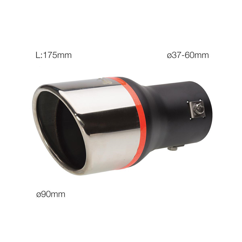 Simoni Racing Exhaust Tip Round/Slanting Inox - Ø90xL175mm - Installation ->57mm