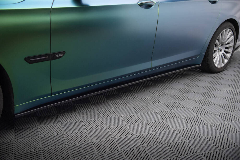 Zijskirts passend voor BMW 7 Serie L F01 Maxton Glans Zwart