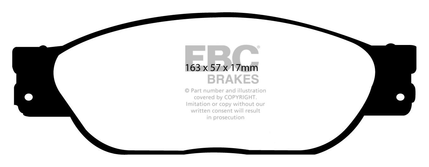 EBC Brakes FORD Thunderbird 3.9 2001-2005 Remblokken voorzijde r