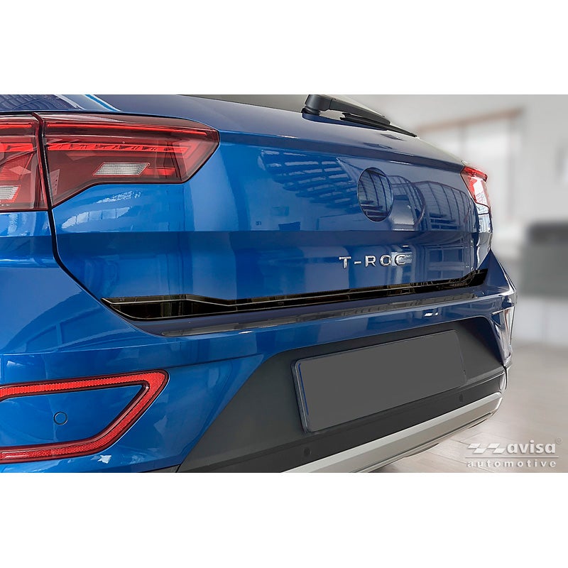 Avisa Black Chrome Stainless Steel Tailgate Trim  Volkswagen T-Roc 2017-2022 & Facelift 2022-2025 (incl. Cabrio)