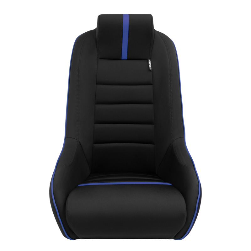 Sport seat 'Classic RS' - Black/Blue - Non-reclinable back-rest + Integrated head-rest - incl. slides