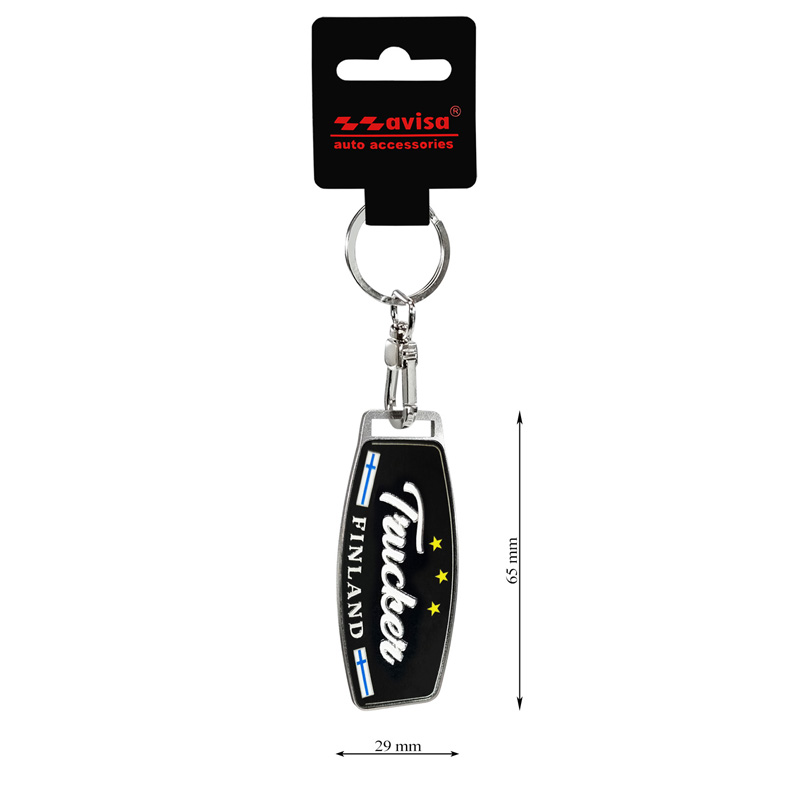 Stainless steel key chain - Trucker/Finland