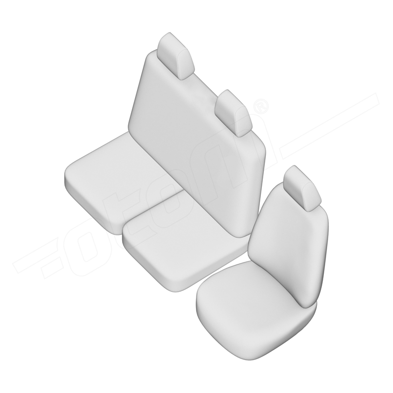 Original Design Textile seat covers 2+1  Ford Transit Custom 2023- (split in bottom bench)