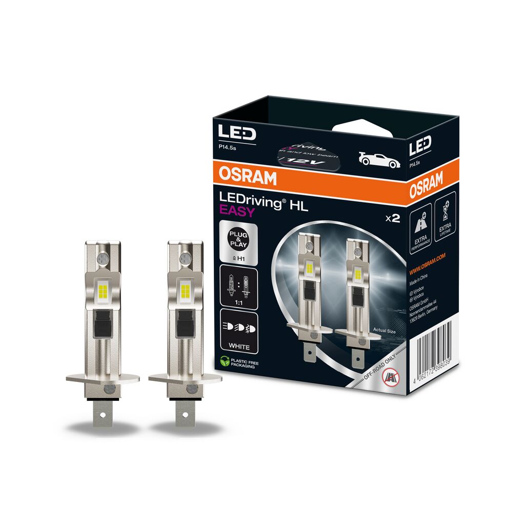 OSRAM LEDriving HL EASY H1 12V 9W P14,5s 6500K White 2St.