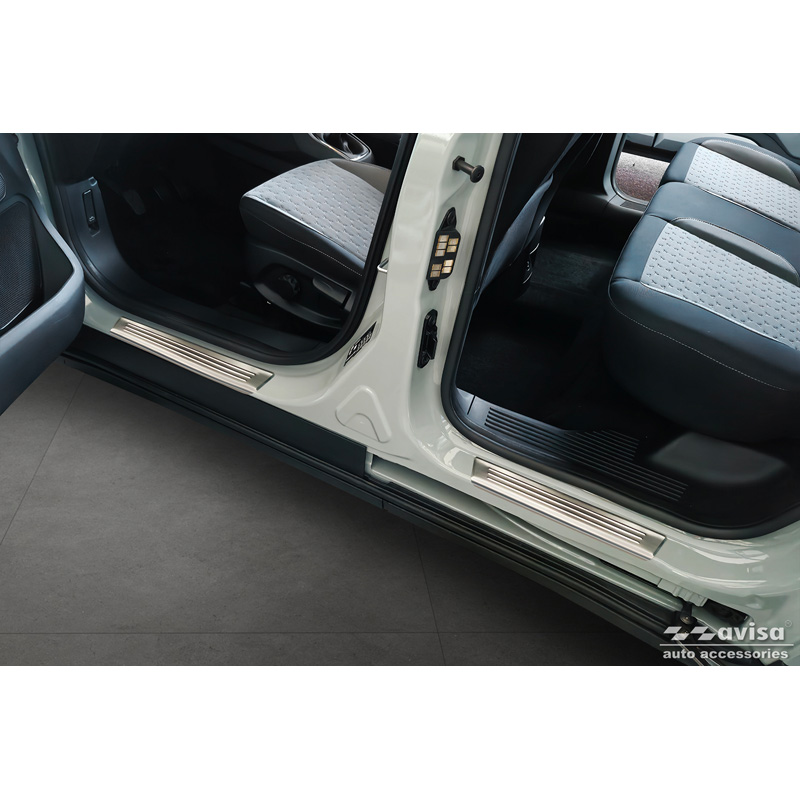 Stainless Steel Door sill protectors  Ford Tourneo Courier II 2023- 'Lines' - 4-pieces